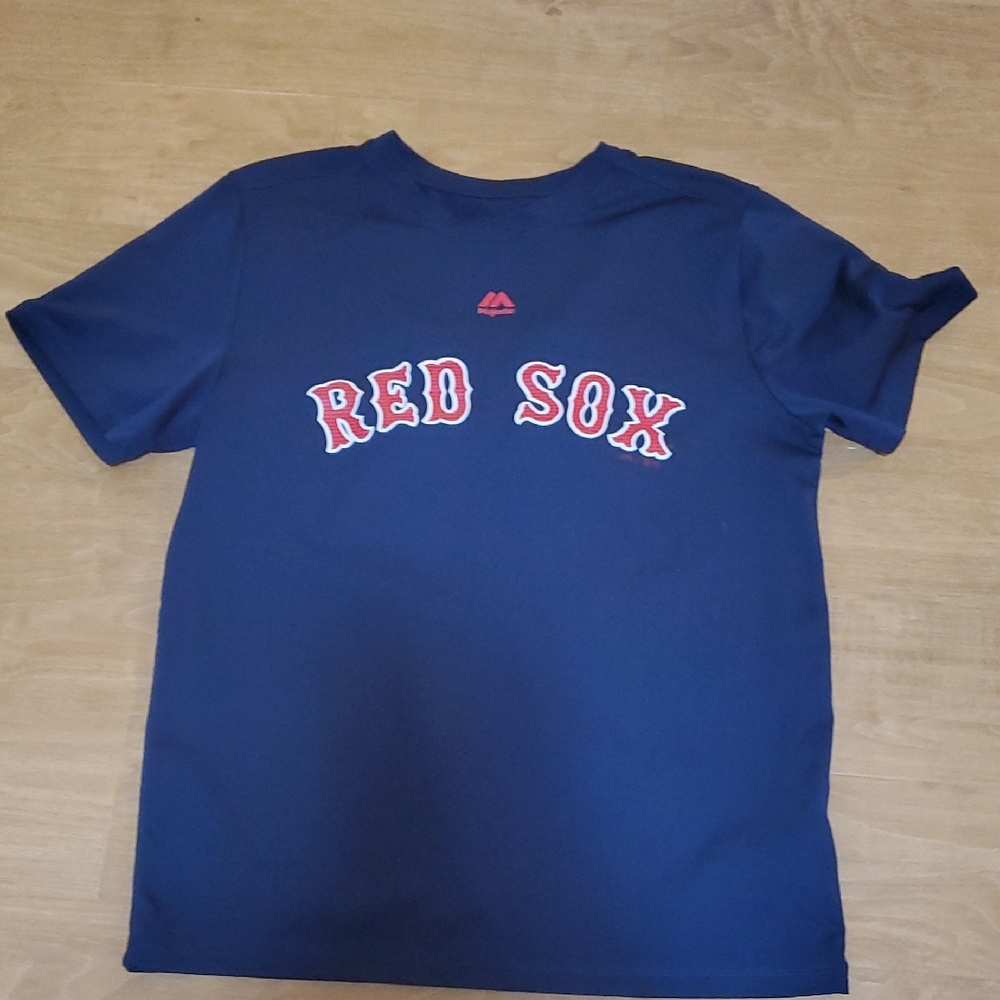 Majestic Kids Navy Red Sox Tee